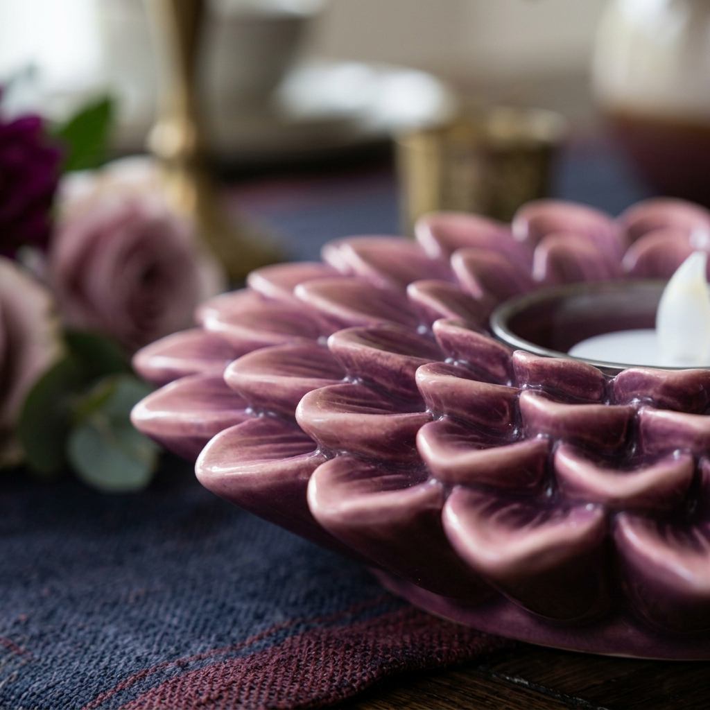 Dahlia LED Tealight Holder Duo structural detail