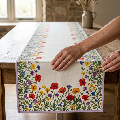 Wildflower Table Runner placement