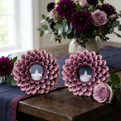 Dahlia LED Tealight Holder Duo alternate view
