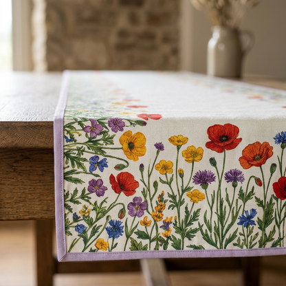 Wildflower Table Runner border detail