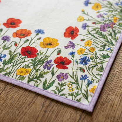 Wildflower Table Runner floral detail