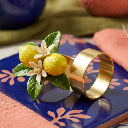 Citrus Bloom Napkin Ring Duo - concept image 5