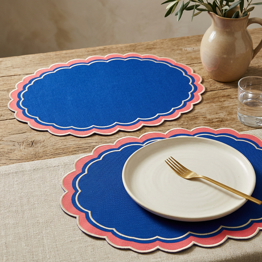 Riviera Scallop Placemat Pair - original design concept