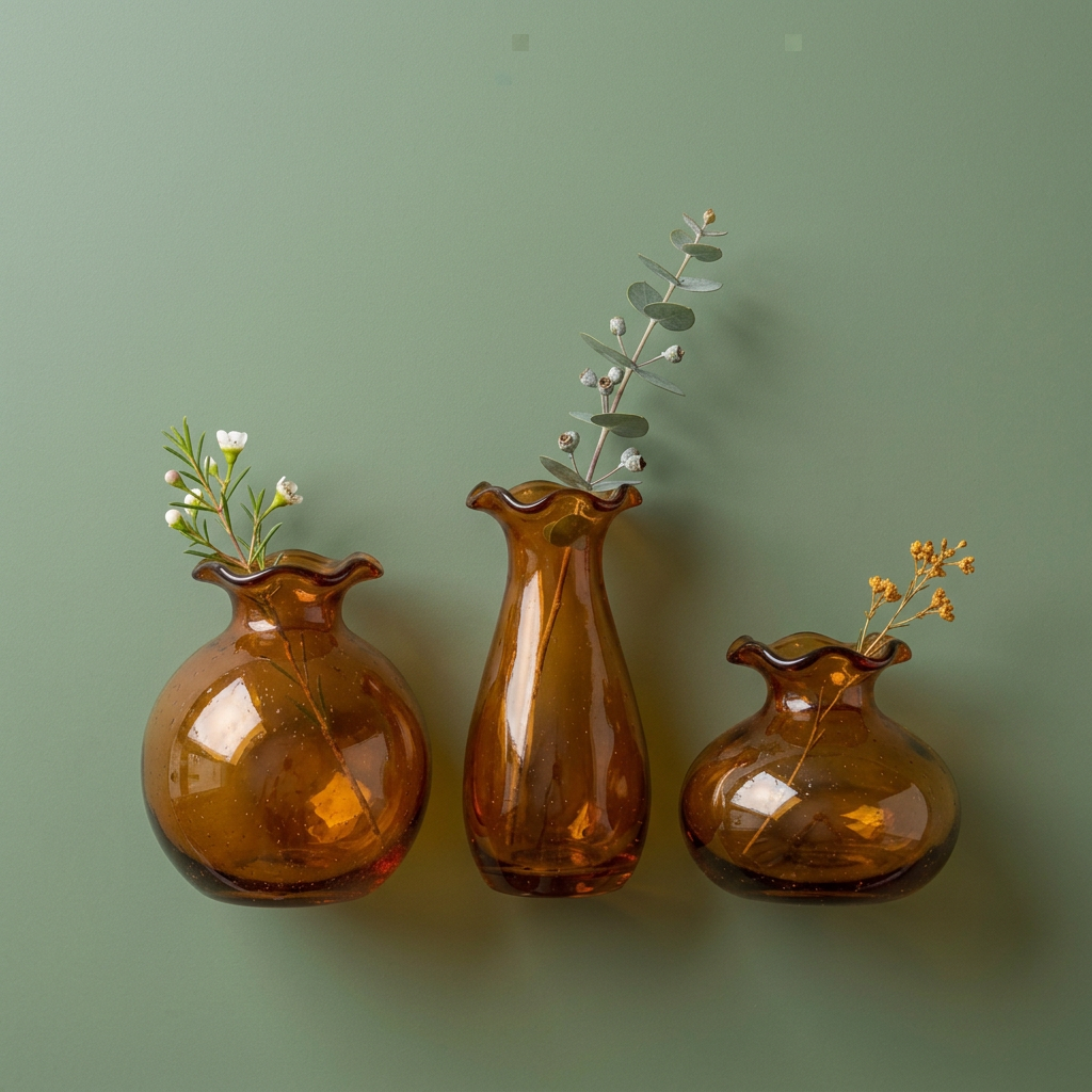 Amber Petal Bud Vase Trio - concept image 2