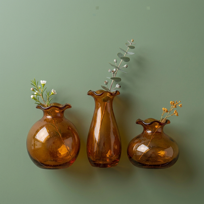 Amber Petal Bud Vase Trio - concept image 2