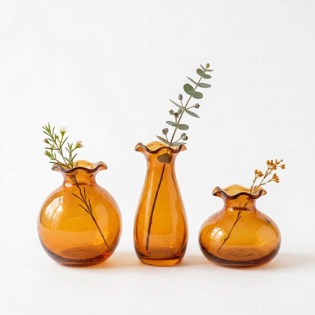 Amber Petal Bud Vase Trio - concept image 8