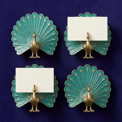 Peacock Place Card Holder Quartet - concept image 2