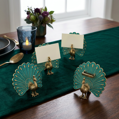 Peacock Place Card Holder Quartet - concept image 3