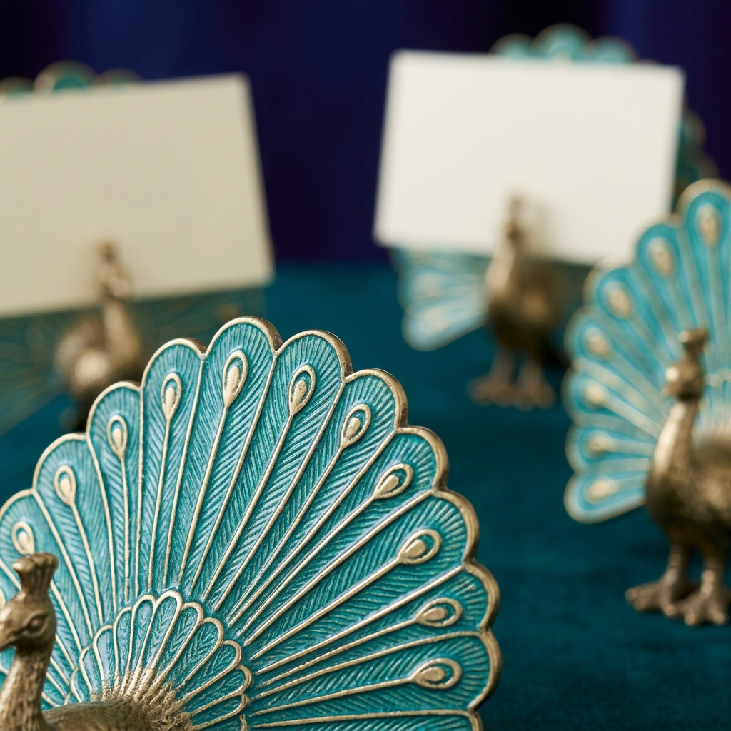 Peacock Place Card Holder Quartet - concept image 4