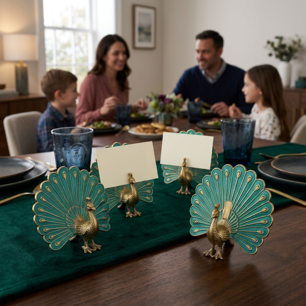Peacock Place Card Holder Quartet - concept image 10